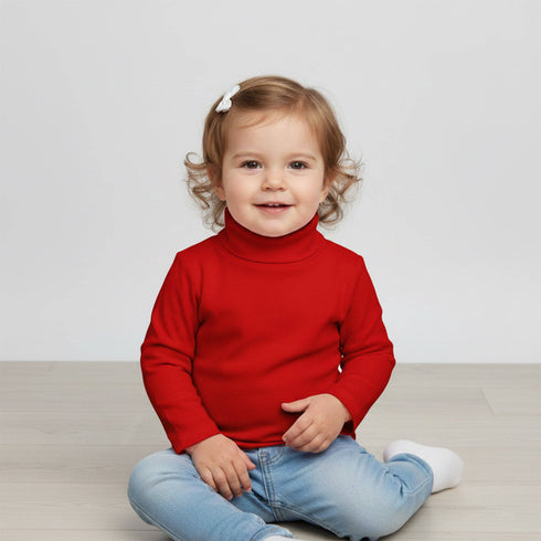 Kids Cozy Winter High-Neck Pullover For Kids Unisex 17275