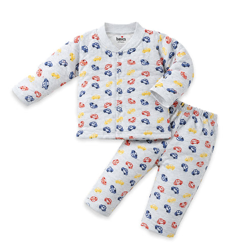 Basics Infants Night Suit -NB to 6Years Cars Printed 16915