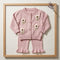 Woolen Pink Floral Baby Girl Dresses Sweater and Trouser Set 0-24M