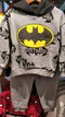 Boys Grey Batman Cotton Fleece Tracksuit for 2–8 Years
