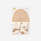 Baby Cap and Socks Set Beige White Baby Bear