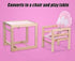 Travel Booster Seat Wooden Combination High Chair, for Baby/Toddlers Dining, with Play Table & Cushion MY312