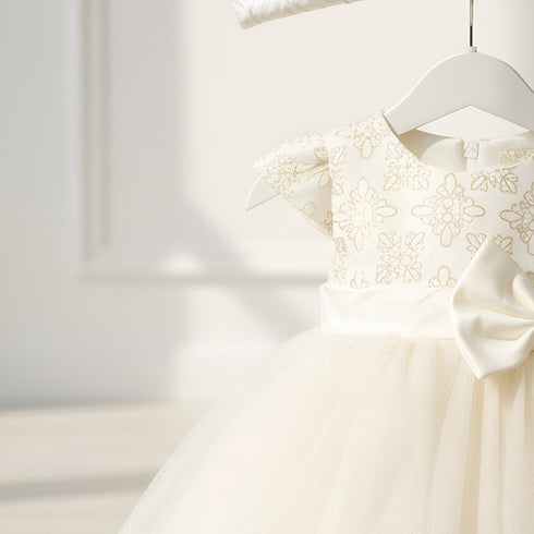 Baby Girls Frilled Glittered Party Frock 16811