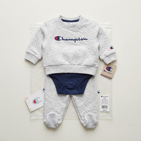 Champion Baby Boys Suits in Grey & Blue 0–9M