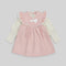 Baby Girls Formal Frock Set With Fleece Sweatshirt For Winter 16709
