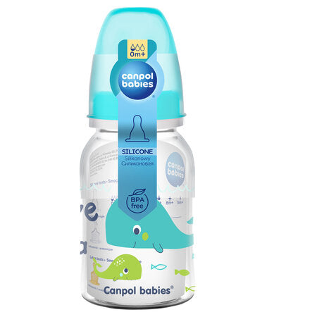 Canpol Babies Narrow Neck Bottle 120Ml Love&Sea– 4.05 OZ. CN 59/300 Green