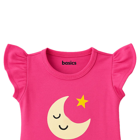 Baby Girls Suit Cotton Rich T-Shirt With Shorts Set 16472