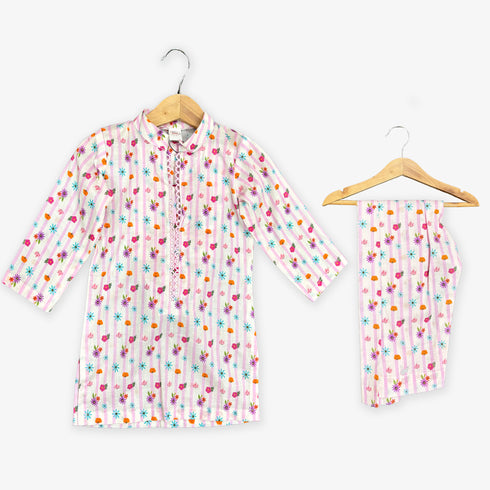 Festive Eastern Wear Printed Girls Shalwar Kameez Suit 16457