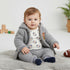 Infants 3Pc Suit Puffer Hoodie With Cotton Bodysuit & Trouser For Winter Set Unisex 17182