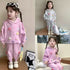 Girls Winter 2Pc Suit Floral Hoodie With Trouser 16748