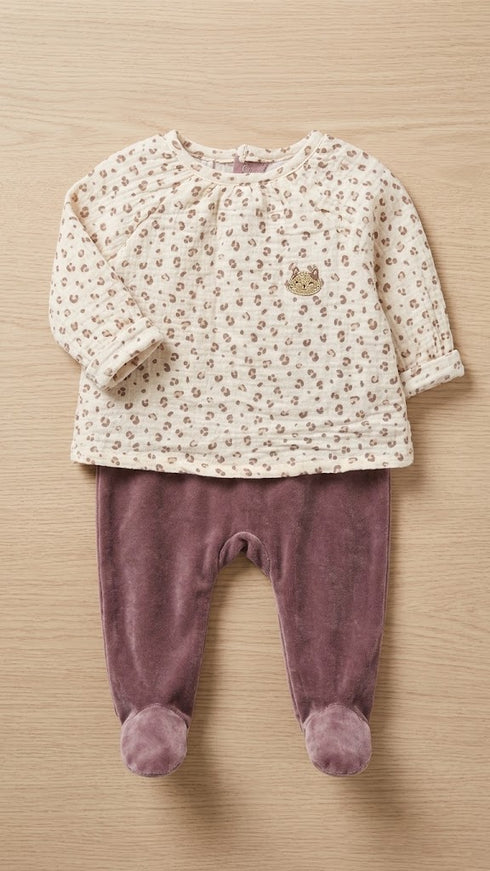 Fleece Baby Girl Romper Top Style 0–24M