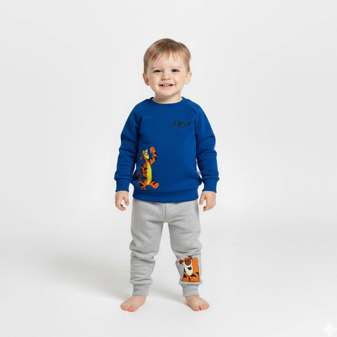Nexteen Kids Exclusive 2Pc Suit Terry Shirt Long Sleeves & Touser Set 17110 Tigger