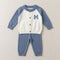Woolen Blue and White Baby Boys Dresses Sweater and Trouser Set 0-24M