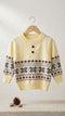 Baby Boys Cream Woolen Sweater for 6-24 Months