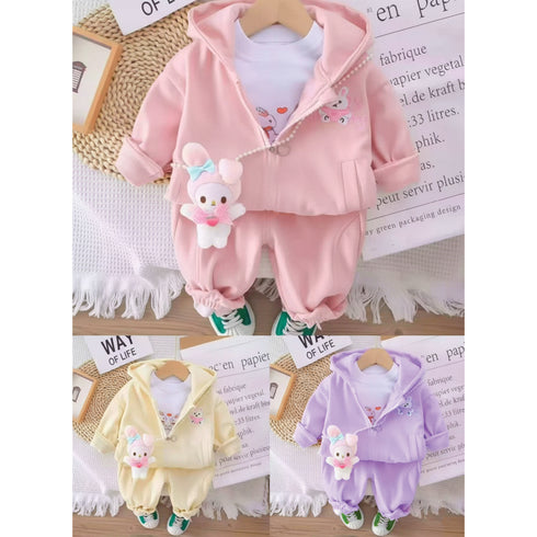 Girls Winter 2Pc Suit Hoodie With Trouser 17335