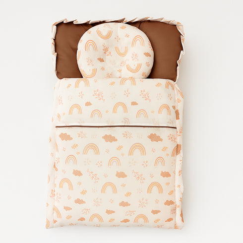 Baby Basics Cozy Snug Printed Carrynest With Head Pillow -Rainbow 16533