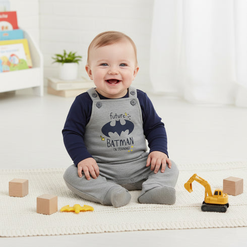 Basics Baby 2pc Suit Set Dangri With Long Sleeves Bodysuit 17131