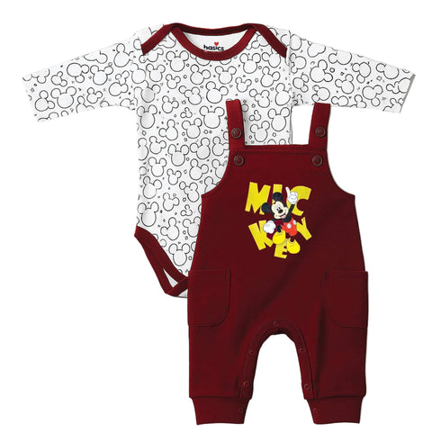 Basics Baby 2pc Suit Set Dangri With Long Sleeves Bodysuit 17131