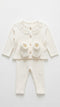 Off-White Baby Girl Suits with Top Trouser & Socks 0–9M
