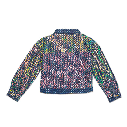 Denim Sequin Jacket -13949