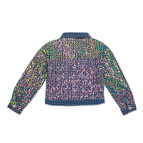 Denim Sequin Jacket -13949