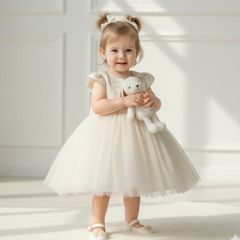 Baby Girls Frilled Glittered Party Frock 16811
