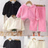 Baby Girls 2pc Suit Zipper Jacket With Trouser Set 16735