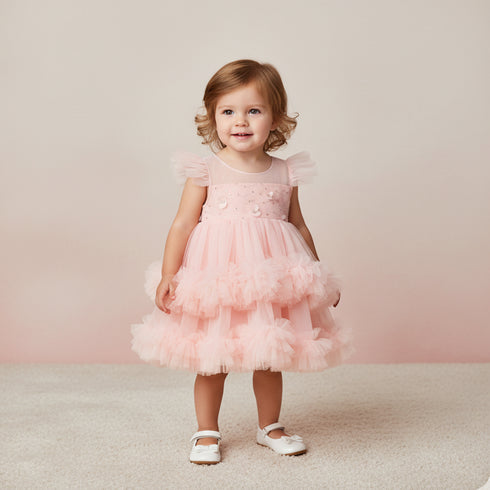 Baby Girls Frilled Party Wear Princess Frock 16869