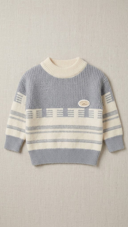 Baby Boys Striped Woolen Sweater
