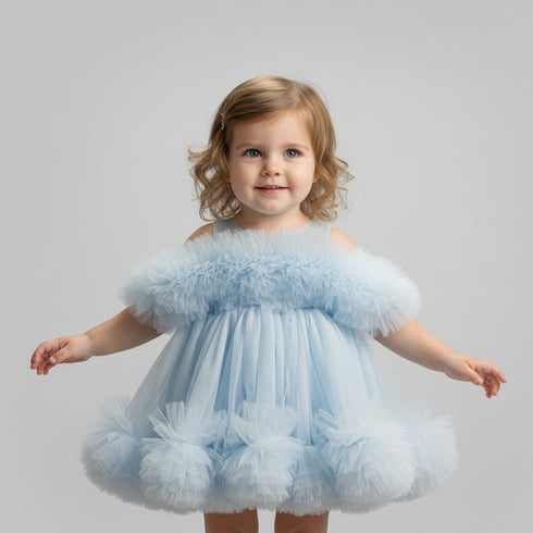 Baby Girls Frilled Party Wear Frock 16865