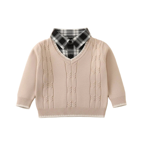Toddler Boys Soft Wool Formal Sweater 16852