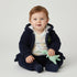 Infants 3Pc Suit Puffer Hoodie With Cotton Bodysuit & Trouser For Winter Set 17182