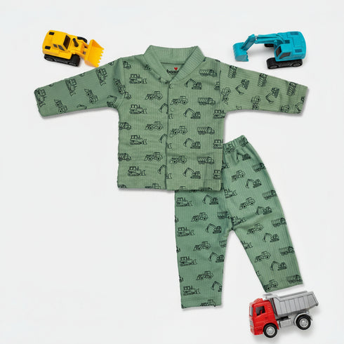 Basics Infants Night Suit -NB to 6Years Vehicles Printed 17047
