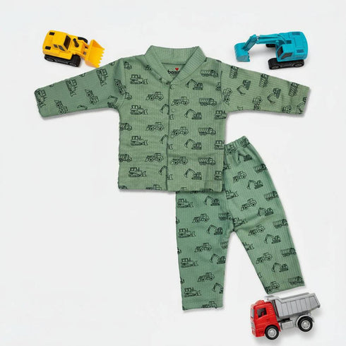 Basics Infants Night Suit -NB to 6Years Vehicles Printed 17047