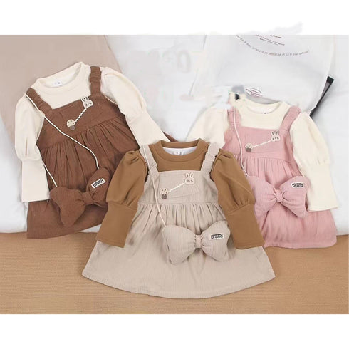 Baby Girls Dangri Style Frock Set 16709