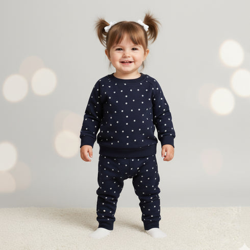 Nexteen Kids Exclusive 2Pc Suit Terry Shirt Long Sleeves & Touser Set 17110 Stars