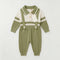 Woolen Baby Boys Dangri Set with Sweater Green Polo 6–24 Months