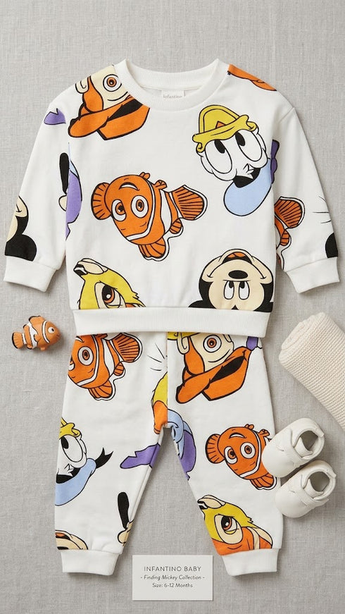 Boys Nemo Cotton Fleece Tracksuit for 2–8 Years