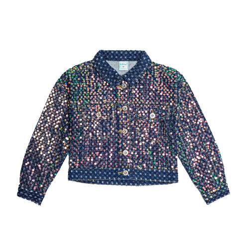 Denim Sequin Jacket -13949