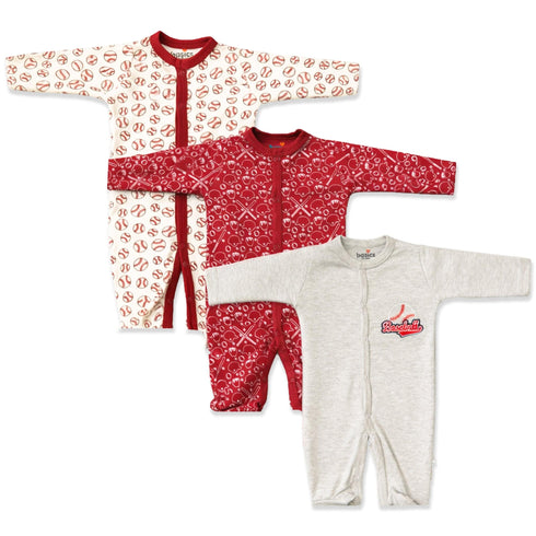 Basics Romper Set Pack Of 3 Cozy Sleep suits 0-24M Basketball 17160