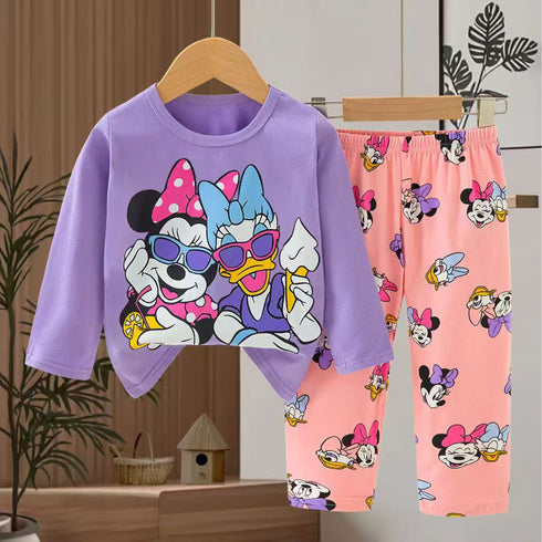 Minnie Pajama Suit Full Sleeves T-Shirt & Trouser 16731