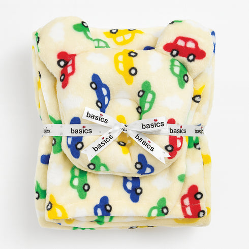 Soft Minky Baby Blanket With Stuffed Head Pillow 17284