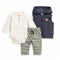 Baby Boys Exclusive Winter Suit Set Bodysuit Hoodie With Trouser 17450