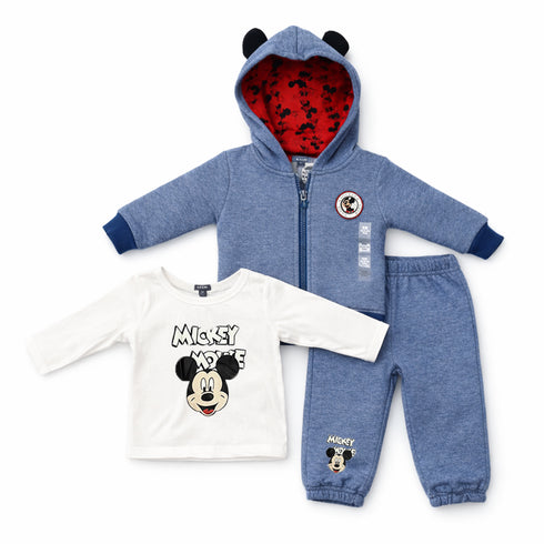 Baby Boys Exclusive Winter Suit Set Fleece Jacket , Long Sleeves Tshirt & Trouser 17435