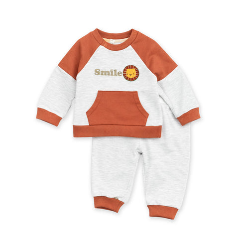 Baby Boys Exclusive Winter Suit Set Fleece Sweatshirt & Trouser 17451