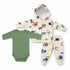Baby Boys Exclusive Winter Suit Set Hoodie, Long Sleeves Bodysuit & Trouser 17433