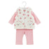 Baby Girls Suit Set Tshirt With Puffer Hoodie With Trouser 17457
