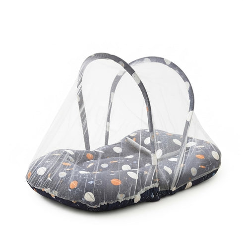 Basics Baby Bed Net with Pillow Navy Space