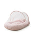 Basics Baby Bed Net with Pillow Pink Vintage Bow Checks