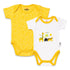 Basics Baby Body Suits Pack of 2 Yellow White Jungle Horea
